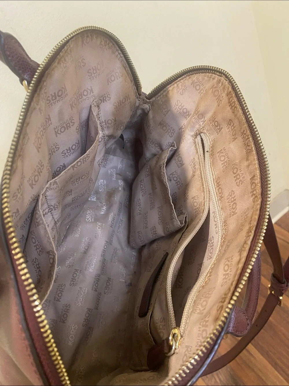 Michael Kors Cindy  Dome Satchel Bag in Plum